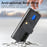 D1 For Samsung Galaxy Z Fold6 5G Case Kickstand Card Bag Leather+PC Phone Cover with Strap - Black - 7
