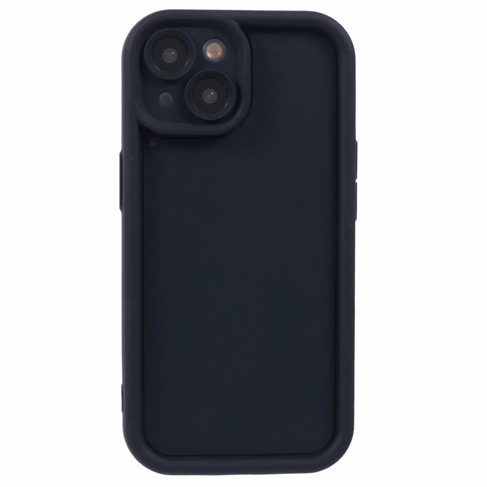For iPhone 14 Anti-Scratch Phone Case Thickened TPU Phone Cover - Black - 3