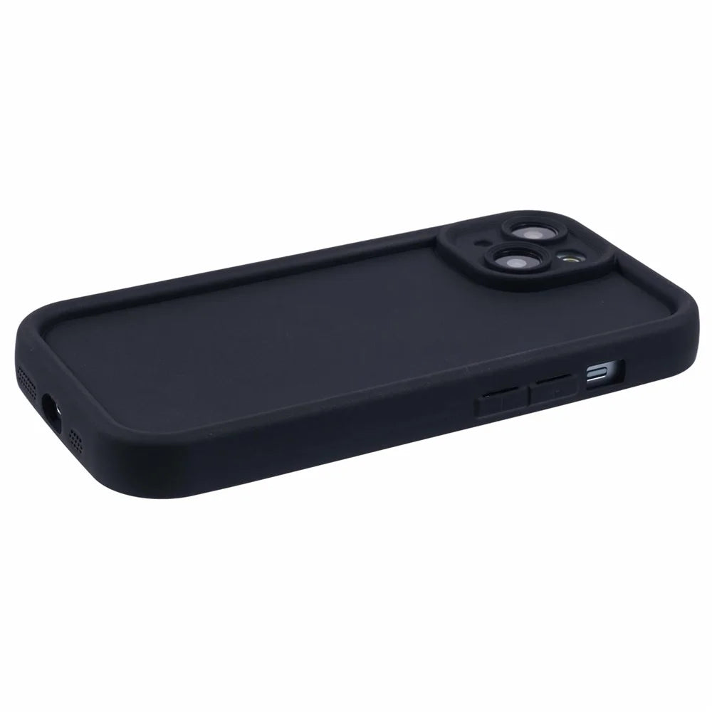 For iPhone 14 Anti-Scratch Phone Case Thickened TPU Phone Cover - Black - 5