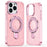 For iPhone 16 Pro Max Hybrid Case TPU+PC Kickstand Phone Protector Glitter Design - Pink - 1
