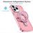 For iPhone 16 Pro Max Hybrid Case TPU+PC Kickstand Phone Protector Glitter Design - Pink - 3