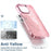 For iPhone 16 Pro Magnetic Case Glitter Design TPU+PC Phone Cover - Pink - 4
