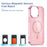 For iPhone 16 Pro Magnetic Case Glitter Design TPU+PC Phone Cover - Pink - 5