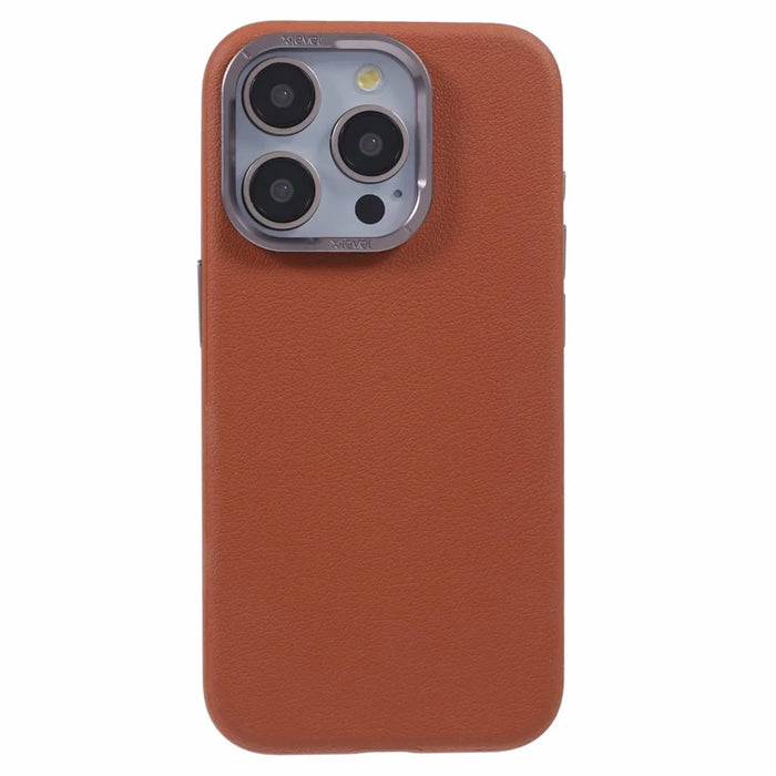 X-LEVEL For iPhone 14 Pro Max Case Slim PU Leather Hard PC Shell Phone Cover - Brown - 3