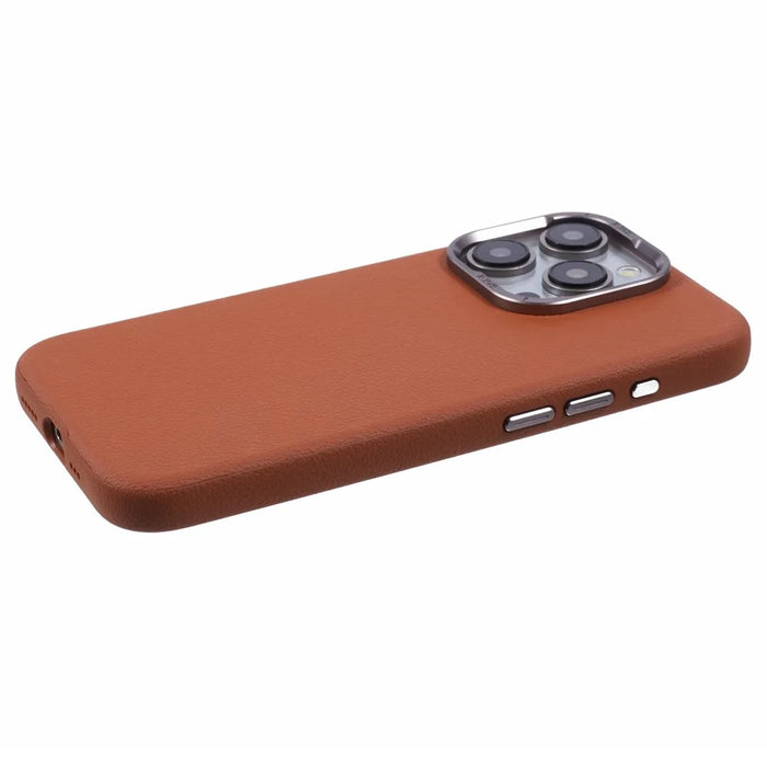X-LEVEL For iPhone 14 Pro Max Case Slim PU Leather Hard PC Shell Phone Cover - Brown - 5