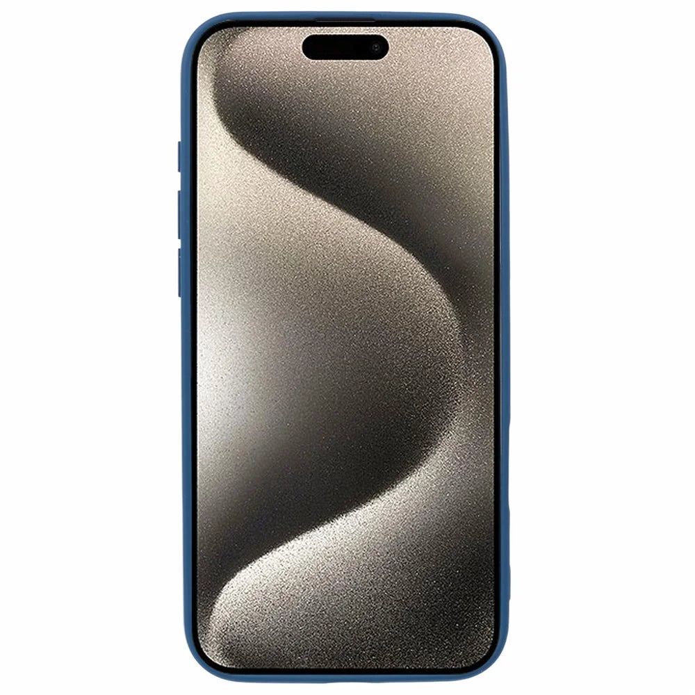 X-LEVEL For iPhone 16 Cell Phone Case Smooth Soft TPU Phone Cover with Liquid Silicone Texture - Blue - 2