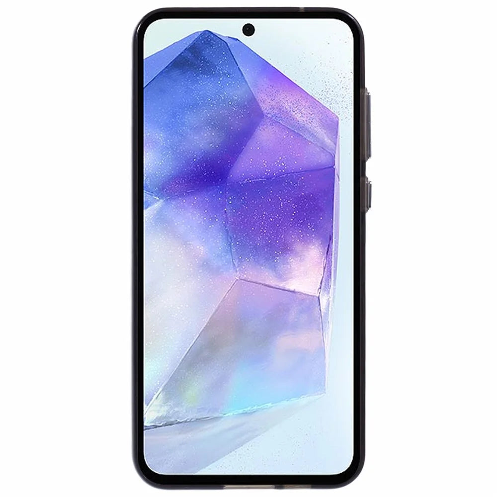 For Samsung Galaxy A35 5G Case TPU+PC 2.0mm Drop-Proof Cell Phone Cover - Transparent Black - 2