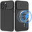 For iPhone 14 Pro Max Magnetic Case PC+TPU Phone Cover Slide Camera Protector - Blue - 2