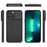 For iPhone 15 Pro Max Case PC+TPU Magnetic Phone Shell with Slide Camera Cover - Black - 1