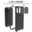 For iPhone 15 Pro Max Case PC+TPU Magnetic Phone Shell with Slide Camera Cover - Black - 4