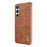 AZNS For Samsung Galaxy S24 FE Case Electroplating Crocodile Texture PU+TPU Phone Cover - Brown - 1