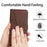 For iPhone 16 Plus Wallet Case Flip Book PU Leather Protective Phone Cover - Brown - 4