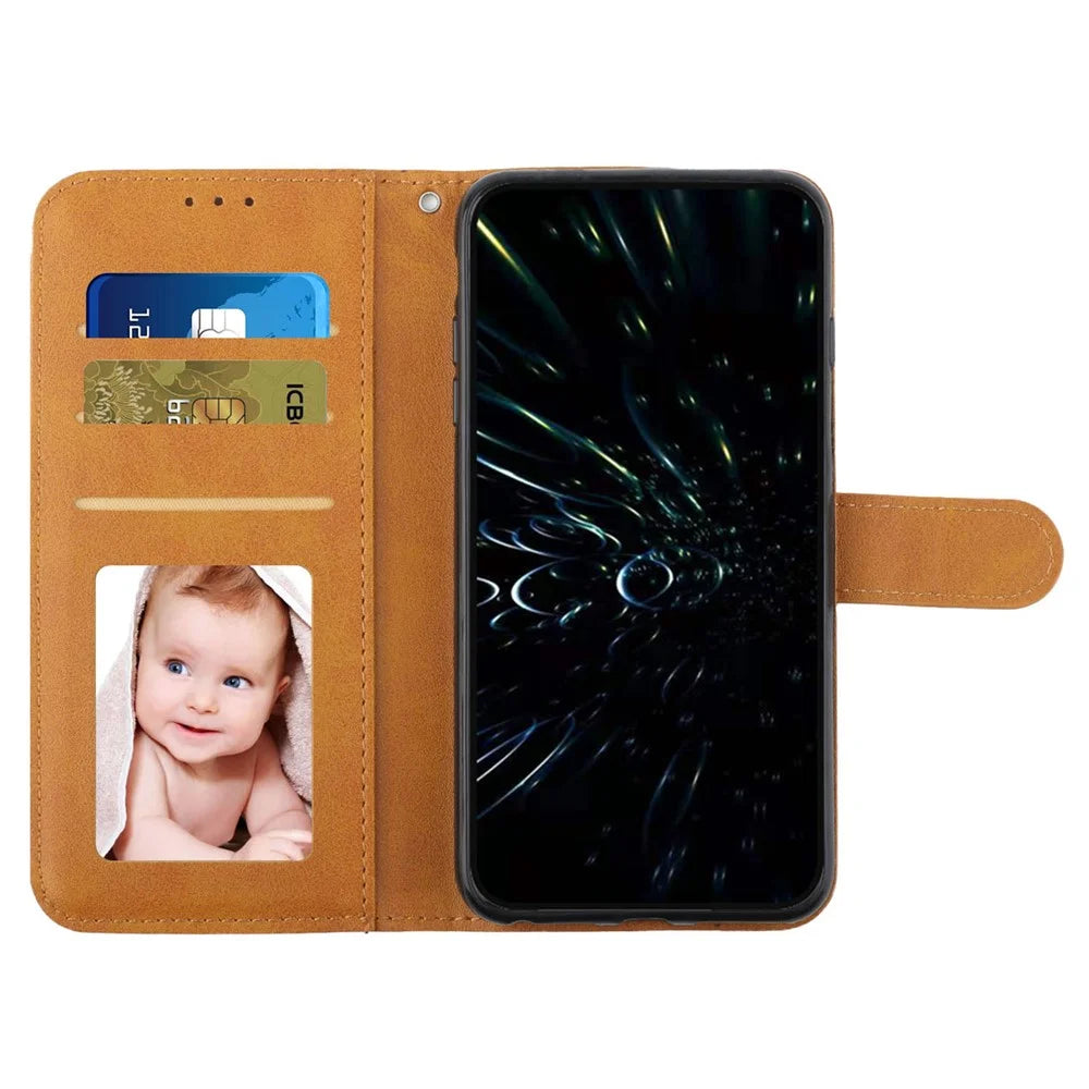 For iPhone 16 Pro Max Case TPU Interior Protective Leather Wallet Phone Cover - Yellow - 2