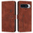 For Google Pixel 10 Pro XL / 9 Pro XL Case Viewing Stand PU Leather Phone Cover Imprinted Pattern - Brown - 1