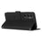 For Samsung Galaxy S24 FE Case Folding Stand PU Leather Phone Cover with Card Slots - Black - 3