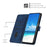 For iPhone 16 Pro Max Case TPU Shockproof Leather Magnetic Folio Phone Cover - Sapphire - 6