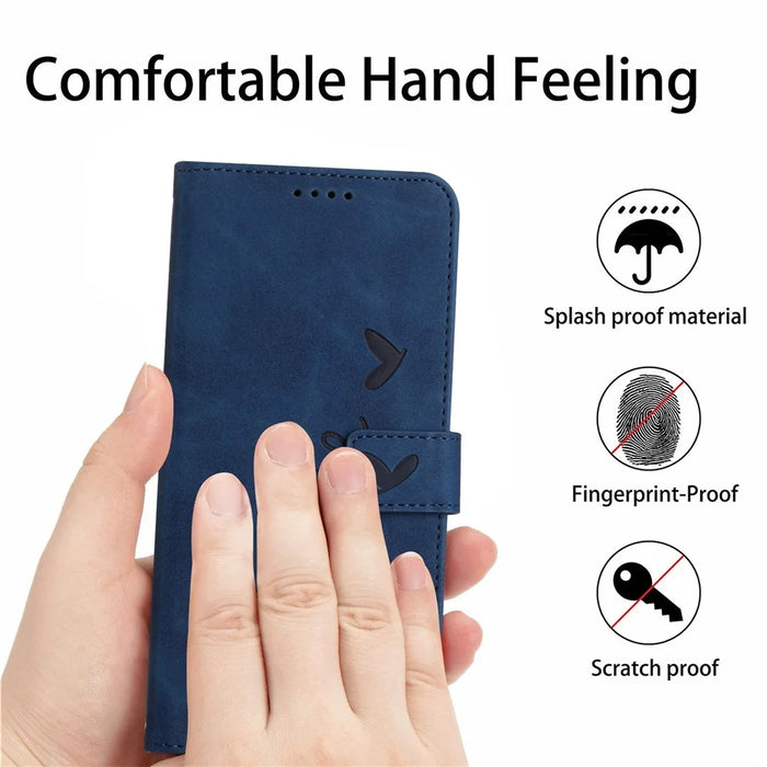 For iPhone 16 Pro Max Case TPU Shockproof Leather Magnetic Folio Phone Cover - Sapphire - 7