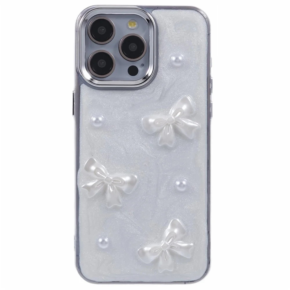 YH Series For iPhone 12 / 12 Pro Case 3D Epoxy TPU Personalized Mobile Phone Cover - Bowknot - 3