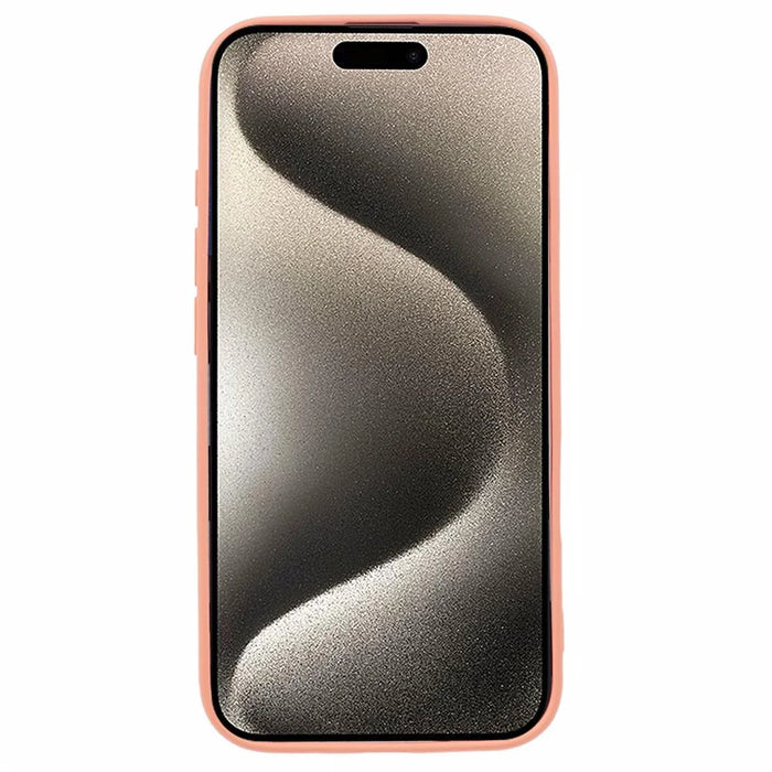 For iPhone 16 Case Fiber Lining TPU Soft Touch Phone Cover Drop Protection - Orange - 2