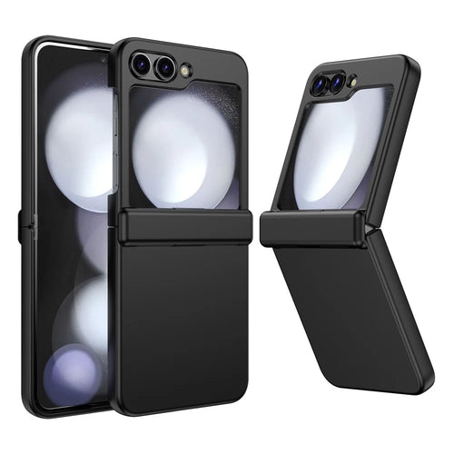 For Samsung Galaxy Z Flip7 FE 5G / Z Flip6 5G Case Hinge Protection TPU+PC Phone Cover - Black - 1