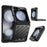 For Samsung Galaxy Z Flip5 5G Case Hinge Protection TPU+PC Electroplating Cover - Black - 1