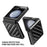 For Samsung Galaxy Z Flip5 5G Case Hinge Protection TPU+PC Electroplating Cover - Black - 2