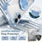 For iPhone 16 Plus Case Compatible with MagSafe Rotating Kickstand PC+TPU Phone Cover Military Shockproof - Transparent Blue - 2