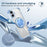 For iPhone 16 Plus Case Compatible with MagSafe Rotating Kickstand PC+TPU Phone Cover Military Shockproof - Transparent Blue - 5
