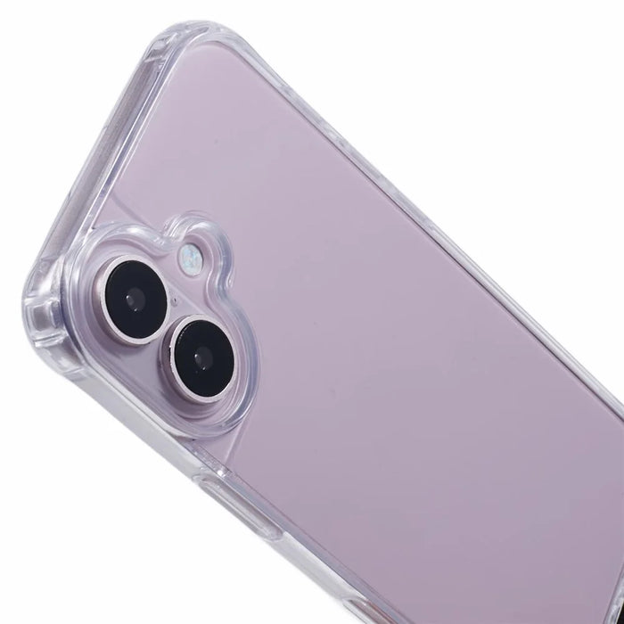 For iPhone 16 Case Reinforced Corners TPU+PC Clear Phone Cover with Lanyard - 6