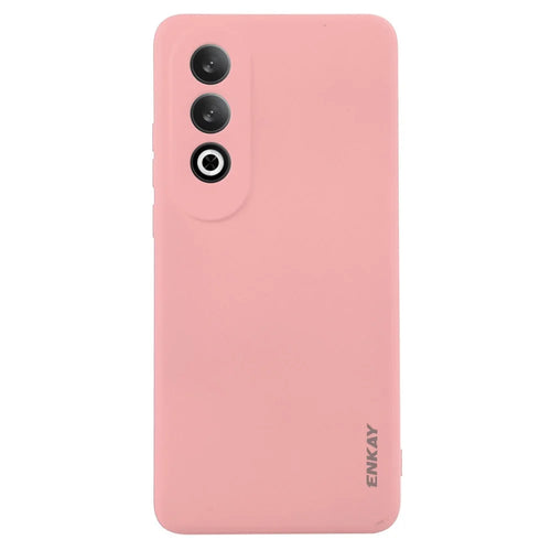 ENKAY HAT PRINCE For OnePlus Nord CE4 5G Case Straight Edge Liquid Silicone Phone Cover - Pink - 1
