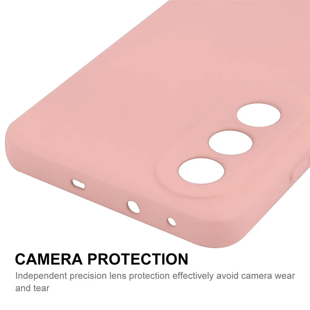 ENKAY HAT PRINCE For OnePlus Nord CE4 5G Case Straight Edge Liquid Silicone Phone Cover - Pink - 4