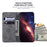 For Samsung Galaxy M35 5G Phone Case Geometry Pattern Leather Flip Wallet Cover - Grey - 3