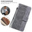 For Samsung Galaxy M35 5G Phone Case Geometry Pattern Leather Flip Wallet Cover - Grey - 4