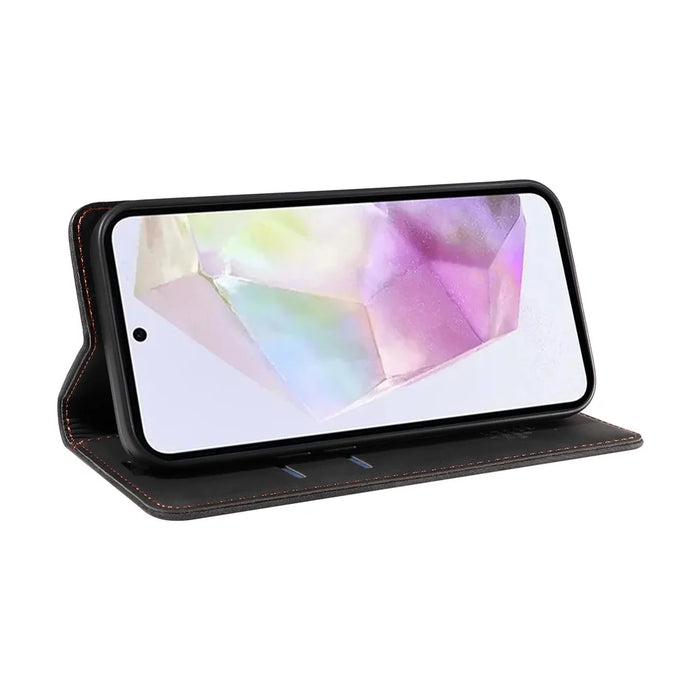 BETOPNICE 003 For Samsung Galaxy M35 5G Leather Case RFID Blocking Wallet Phone Cover - Black - 3