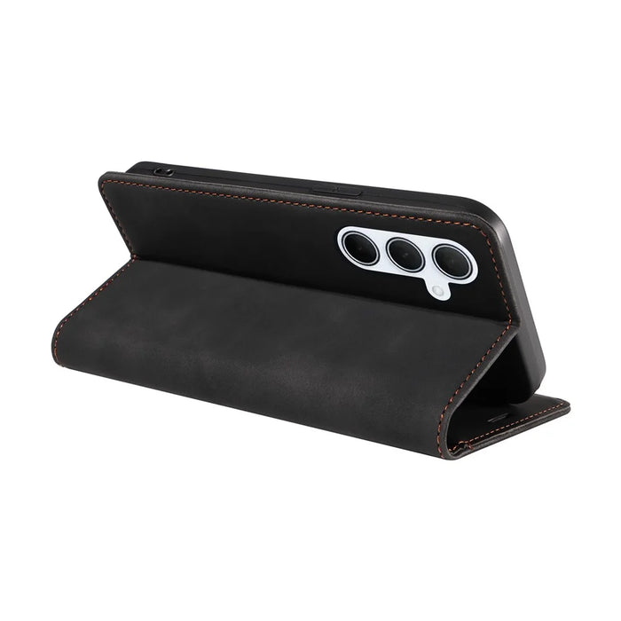 BETOPNICE 003 For Samsung Galaxy M35 5G Leather Case RFID Blocking Wallet Phone Cover - Black - 4