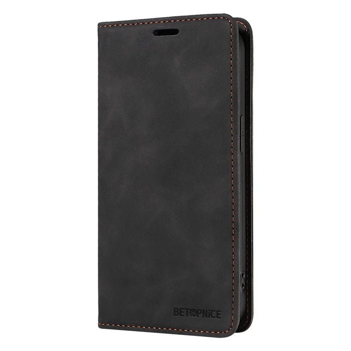 BETOPNICE 003 For Samsung Galaxy M35 5G Leather Case RFID Blocking Wallet Phone Cover - Black - 7