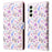 For Samsung Galaxy S24 FE Case RFID Blocking Flower Leather Phone Cover - Butterfly Flower - 1