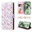 For Samsung Galaxy S24 FE Case RFID Blocking Flower Leather Phone Cover - Butterfly Flower - 6