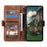 For iPhone 16 Case Vintage Splicing Shockproof Leather Phone Cover - Blue - 2