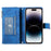 Style 006 For iPhone 16 Plus Case Mandala Flower Pattern PU Leather Zipper Wallet Phone Cover - Blue - 2