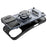 For iPhone 16 Case Ring Kickstand PC+TPU Phone Cover with Lens Shield - Black - 7