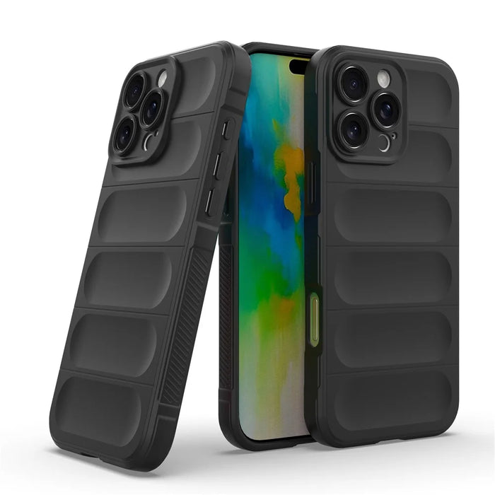 For iPhone 16 Pro Case Anti-Drop TPU Phone Cover Precise Lens Protection - Black - 2