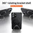 For iPhone 16 Plus Magnetic Case Ring Holder Kickstand PC+TPU Shockproof Phone Cover - Black - 2