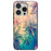 For iPhone 16 Pro Max Case Tempered Glass+TPU Phone Cover Pattern Printed - Tree - 1