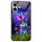 For iPhone 16 Cases Pattern Printed Tempered Glass+TPU Drop-Proof Phone Cover - Bottle / Butterfly - 1