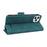 For iPhone 16 Pro Max Case Leather Folio Stand Phone Cover Hardware Decor - Blue - 4