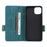 For iPhone 16 Pro Max Case Leather Folio Stand Phone Cover Hardware Decor - Blue - 5