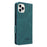 For iPhone 16 Pro Max Case Leather Folio Stand Phone Cover Hardware Decor - Blue - 7