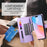 DF-011 For iPhone 16 Pro Case Leather Phone Cover with Card Slots, Zipper Pocket - Purple - 7