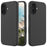 For iPhone 16 Plus Case Liquid Silicone Soft Lining Back Phone Cover - Black - 1